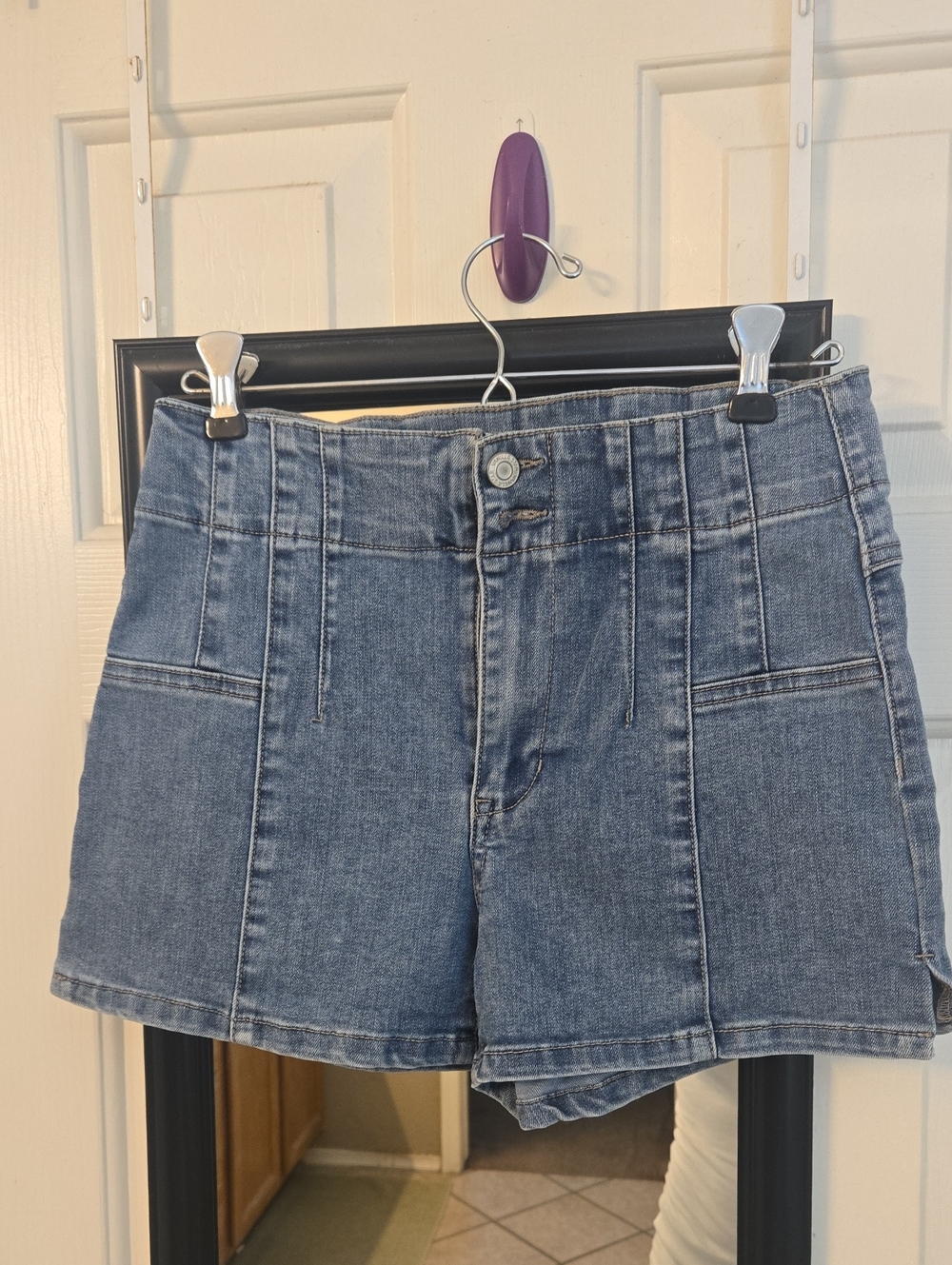 Vanilla Star High Waisted Women's Blue Denim Shorts Sz 5